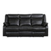 Homelegance Jude Reclining Leather Match Sofa 8201BLK-3 IMAGE 1