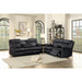 Homelegance Jude Reclining Leather Match Sofa 8201BLK-3 IMAGE 9