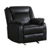 Homelegance Jude Glider Leather Match Recliner 8201BLK-1 IMAGE 2