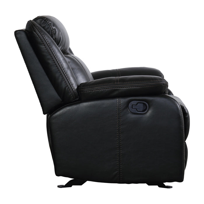 Homelegance Jude Glider Leather Match Recliner 8201BLK-1 IMAGE 3