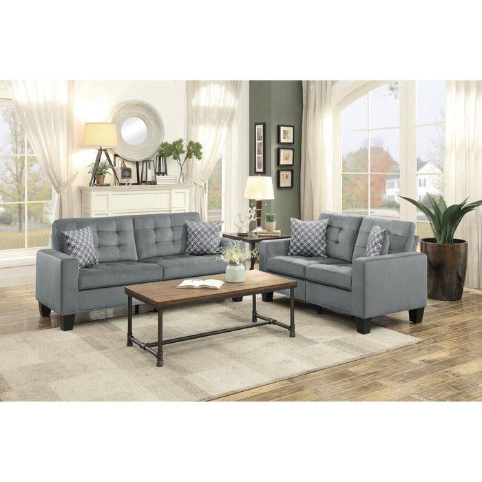 Homelegance Lantana Stationary Fabric Sofa 9957GY-3 IMAGE 4