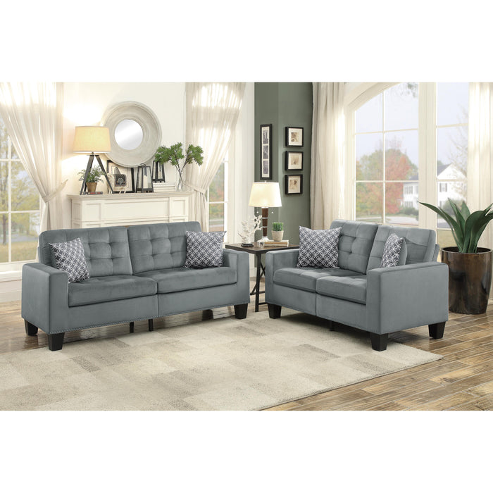 Homelegance Lantana Stationary Fabric Sofa 9957GY-3 IMAGE 5