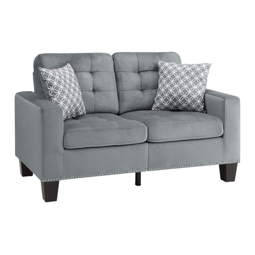 Homelegance Lantana Stationary Fabric Loveseat 9957GY-2 IMAGE 2