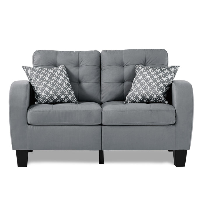 Homelegance Sinclair Stationary Fabric Loveseat 8202GRY-2 IMAGE 1