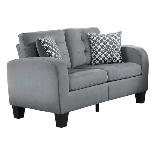 Homelegance Sinclair Stationary Fabric Loveseat 8202GRY-2 IMAGE 2