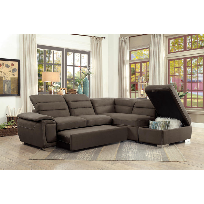 Homelegance Platina Stationary Fabric Sleeper Sectional 8277CH* IMAGE 8