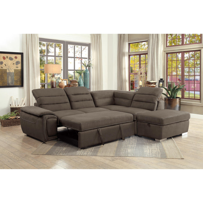 Homelegance Platina Stationary Fabric Sleeper Sectional 8277CH* IMAGE 9