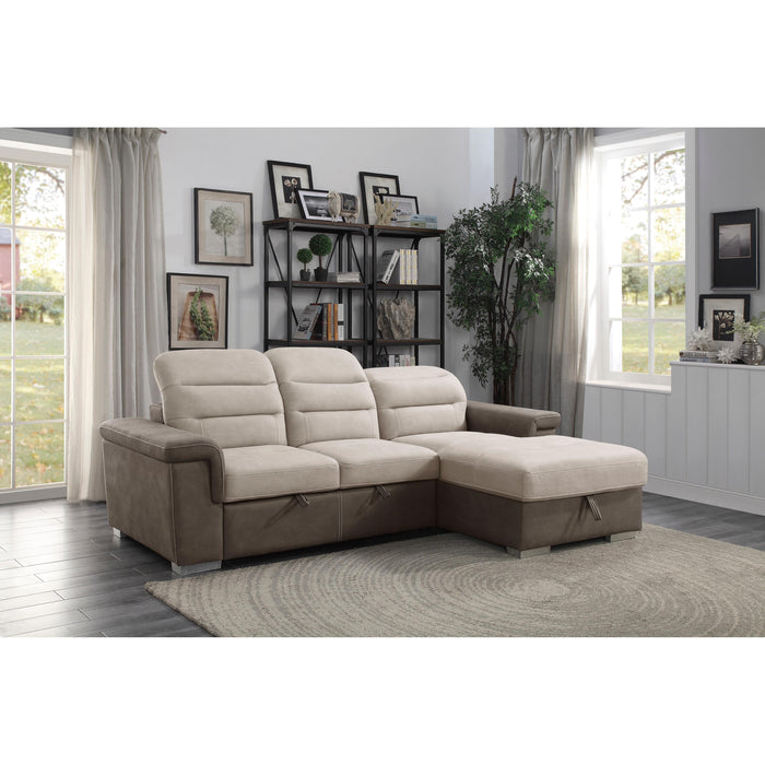 Homelegance Alfio Stationary Fabric Sleeper Sectional 9808*SC IMAGE 6