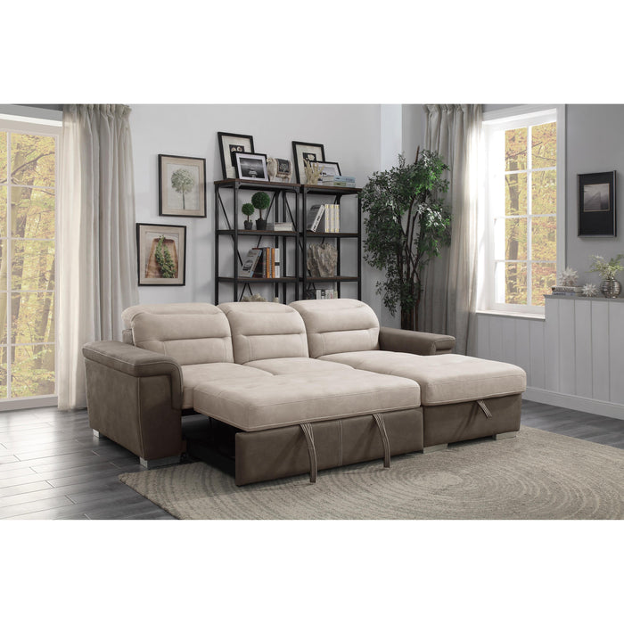 Homelegance Alfio Stationary Fabric Sleeper Sectional 9808*SC IMAGE 8