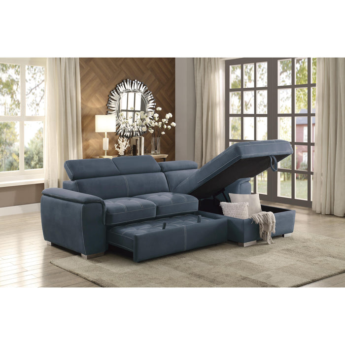 Homelegance Ferriday Stationary Fabric Sleeper Sectional 8228BU* IMAGE 10