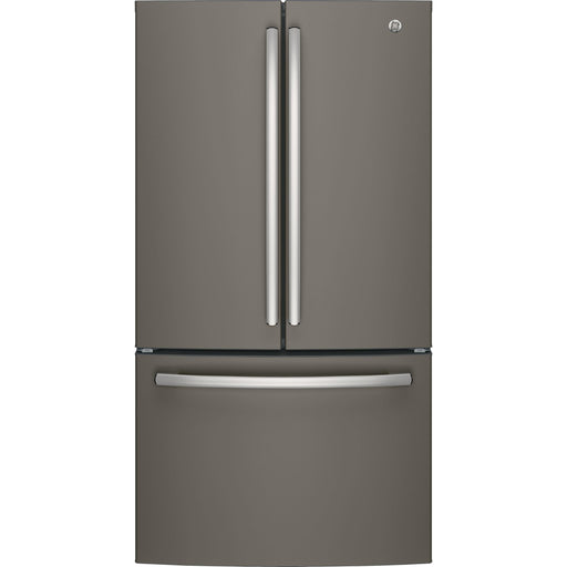 GE 36-inch, 27 cu.ft. Freestanding French 3-Door Refrigerator with Internal Water Dispenser GNE27JMMES IMAGE 1