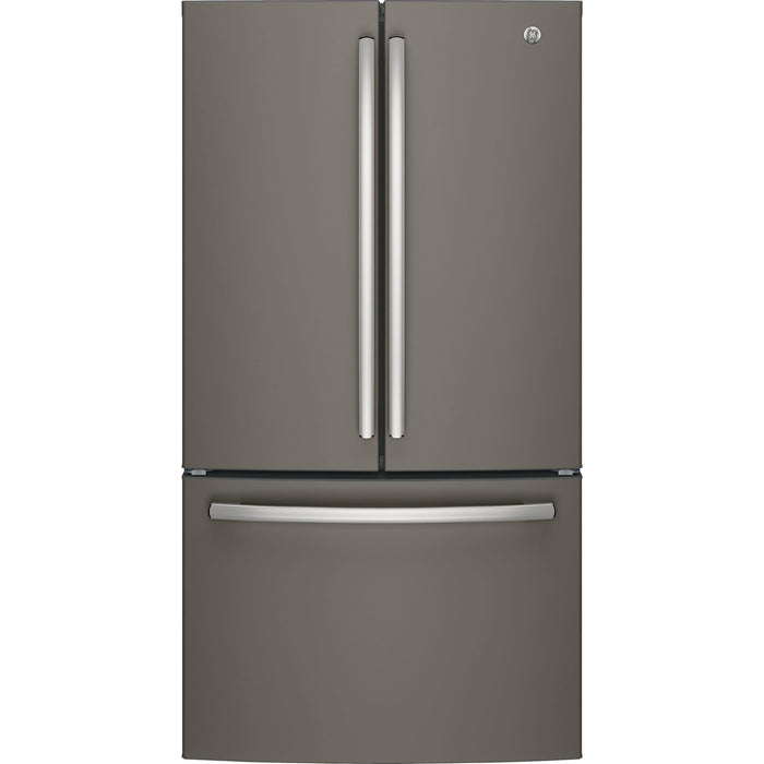 GE 36-inch, 27 cu.ft. Freestanding French 3-Door Refrigerator with Internal Water Dispenser GNE27JMMES IMAGE 1