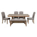 Crown Mark Vesper Dining Table with Marble Top and Trestle Base 1211T-4272 IMAGE 2