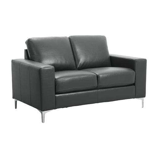 Homelegance Iniko Stationary Leather Loveseat 8203GY-2 IMAGE 2