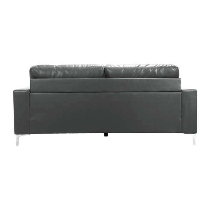 Homelegance Iniko Stationary Leather Sofa 8203GY-3 IMAGE 3