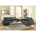 Homelegance Iniko Stationary Leather Sofa 8203GY-3 IMAGE 4