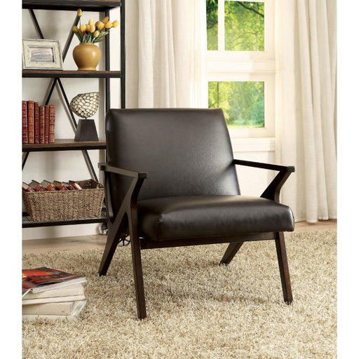 Furniture of America Margaux Stationary Leather Accent Chair CM-AC6265BR IMAGE 2