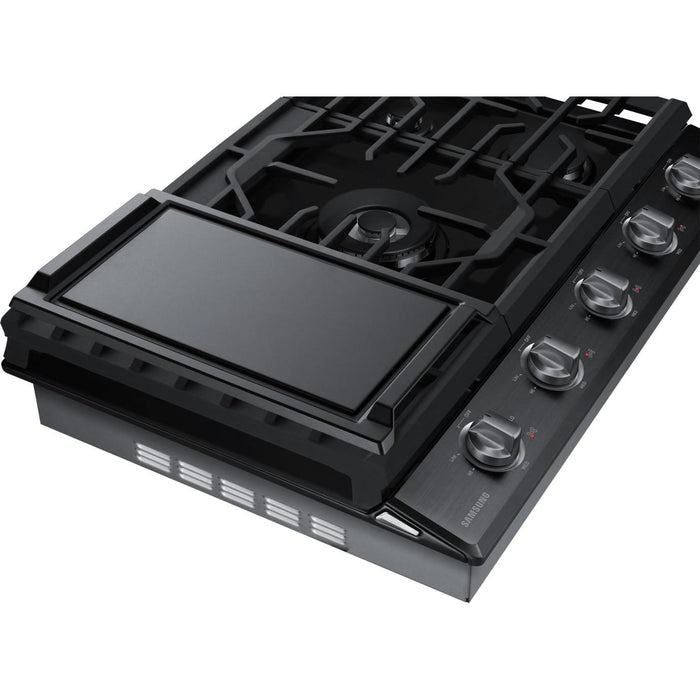 Samsung 30-inch, Built-in Gas Cooktop with Wi-Fi Connectivity NA30N6555TG/AA IMAGE 5