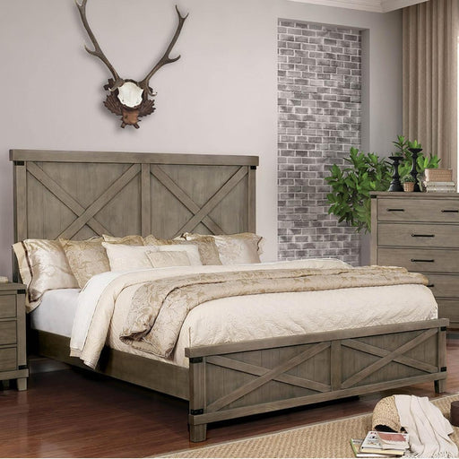 Furniture of America Bianca California King Panel Bed CM7734GY-CK-BED IMAGE 1