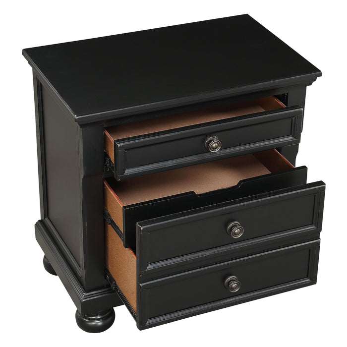 Homelegance Laurelin 3-Drawer Nightstand 1714BK-4 IMAGE 4