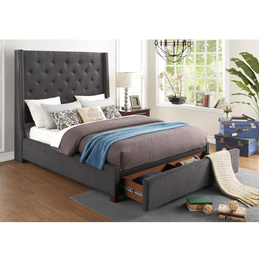 Homelegance Fairborn King Platform Bed with Storage 5877KGY-1EKDW* IMAGE 1