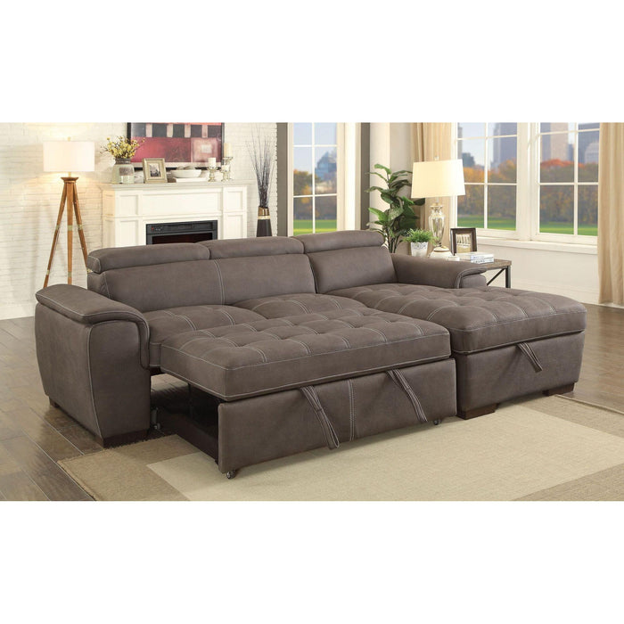 Furniture of America Patty Fabric Sleeper Sectional CM6514BR-SECT IMAGE 4