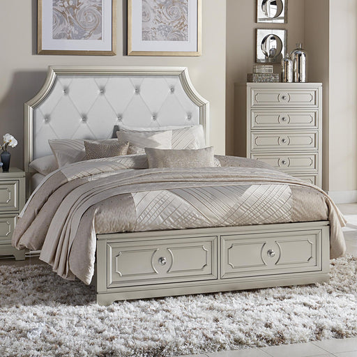 Homelegance Libretto Queen Upholstered Platform Bed with Storage 1755-1/1755-2/1755-3 IMAGE 1