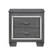 Homelegance Allura 2-Drawer Nightstand 1916GY-4 IMAGE 1