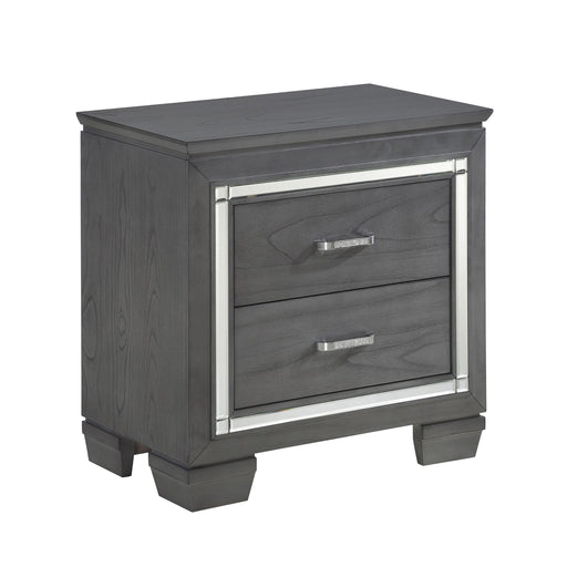 Homelegance Allura 2-Drawer Nightstand 1916GY-4 IMAGE 2