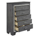 Homelegance Allura 5-Drawer Chest 1916GY-9 IMAGE 3