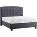 Crown Mark Eva Queen Upholstered Platform Bed 5111GY-Q-HBFB/5111GY-KQ-RAIL IMAGE 1