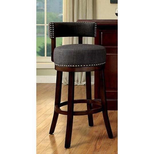 Furniture of America Linsey Pub Height Stool CM-BR6252GY-24-2PK IMAGE 1