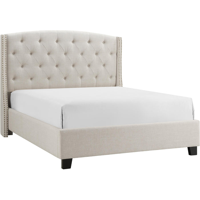 Crown Mark Eva Queen Upholstered Platform Bed 5111IV-Q-HBFB/5111IV-KQ-RAIL IMAGE 1