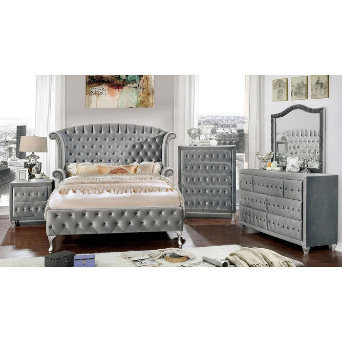 Furniture of America Alzir California King Upholstered Bed CM7150CK-BED IMAGE 6