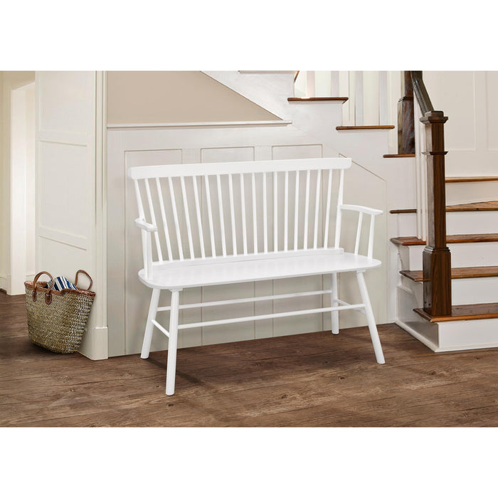 Crown Mark Home Decor Benches 4185-BENCH-WH IMAGE 1