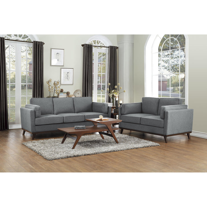 Homelegance Bedos Stationary Fabric Loveseat 8289GY-2 IMAGE 4