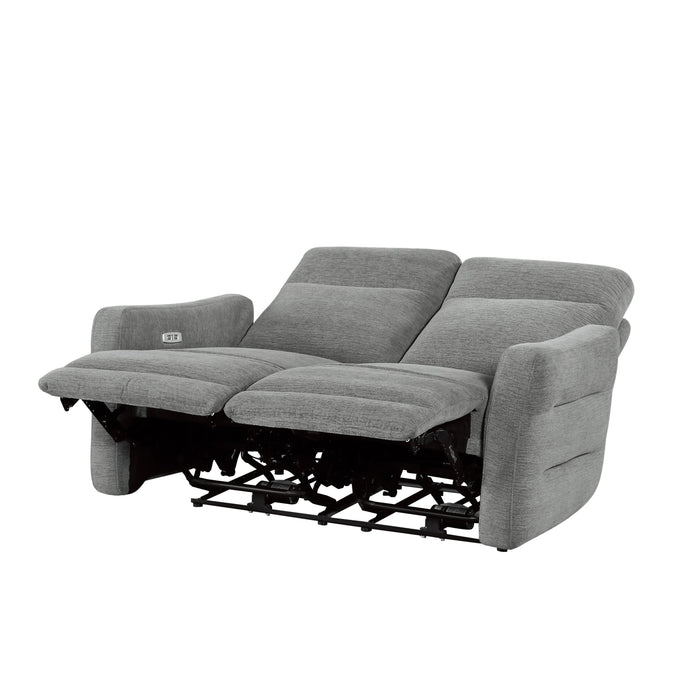 Homelegance Edition Power Reclining Fabric Loveseat 9804DV-2PWH IMAGE 3