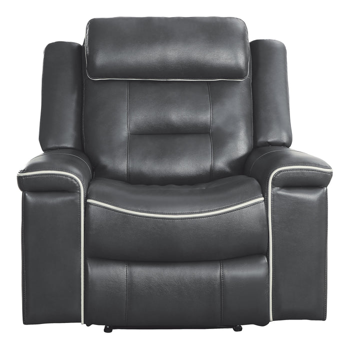 Homelegance Darwan Leather Look Recliner 9999DG-1 IMAGE 1