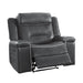 Homelegance Darwan Leather Look Recliner 9999DG-1 IMAGE 2