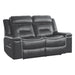 Homelegance Darwan Reclining Leather Look Loveseat 9999DG-2 IMAGE 2