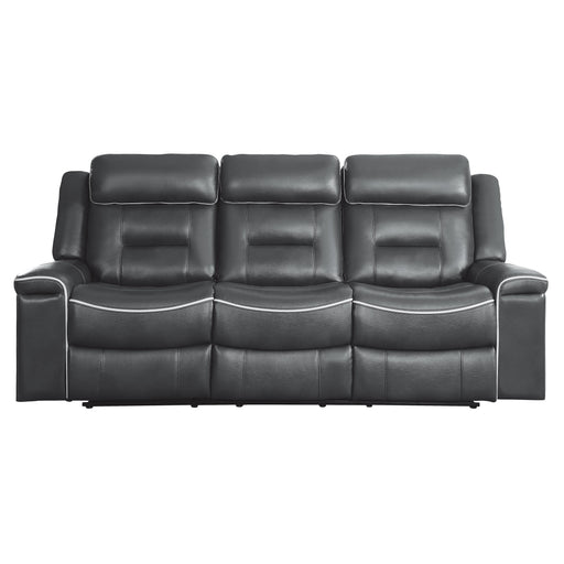 Homelegance Darwan Reclining Leather Look Sofa 9999DG-3 IMAGE 1