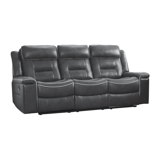 Homelegance Darwan Reclining Leather Look Sofa 9999DG-3 IMAGE 2