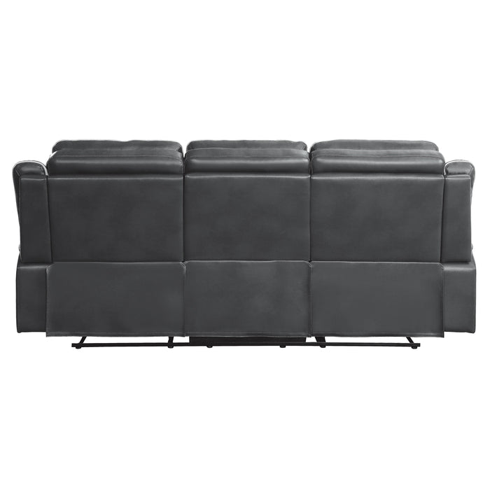 Homelegance Darwan Reclining Leather Look Sofa 9999DG-3 IMAGE 3