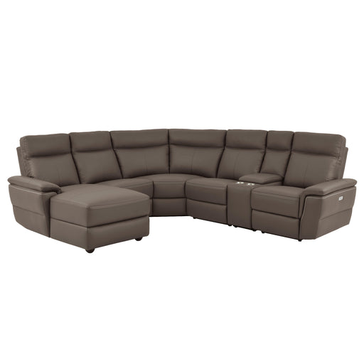 Homelegance Olympia Power Reclining Leather 6 pc Sectional 8308*6A IMAGE 1