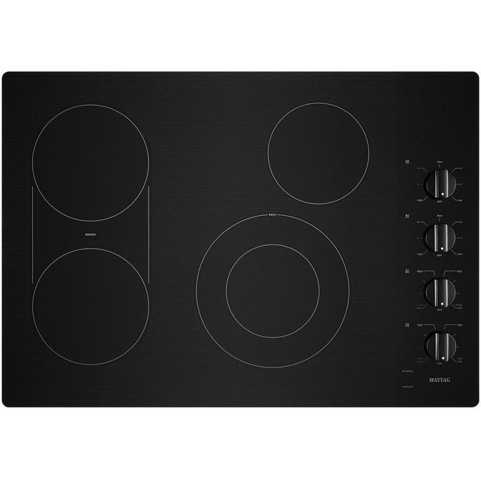 Maytag 30-inch Built-in Electric Cooktop with Reversible Grill and Griddle MEC8830HB IMAGE 1