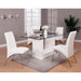 Furniture of America Eva Dining Table with Glass Top and Pedestal Base CM3917T-TABLE IMAGE 2