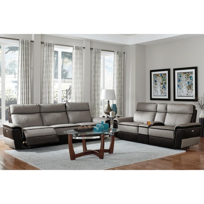 Homelegance Laertes Power Reclining Leather and Fabric 3 pc Sectional 8318-3PW* IMAGE 7