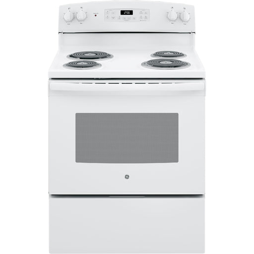 GE 30-inch Freestanding Electric Range JB256DMWW IMAGE 1