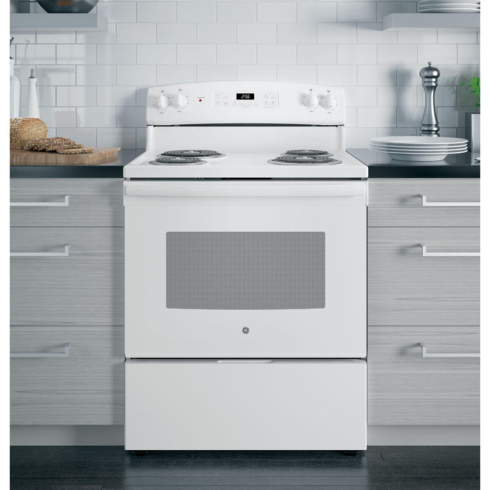 GE 30-inch Freestanding Electric Range JB256DMWW IMAGE 7