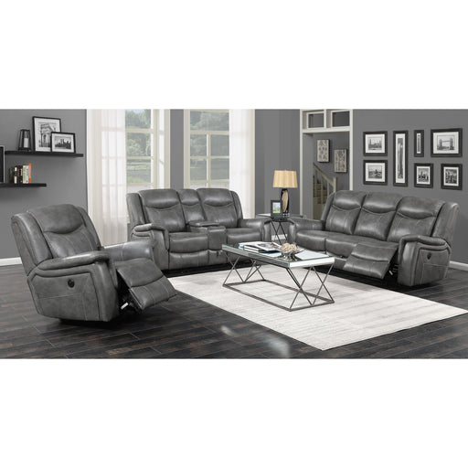 Coaster Furniture Conrad Reclining Leatherette Loveseat 650355 IMAGE 2